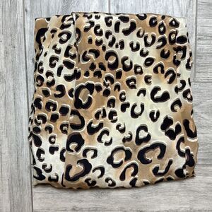 Nanette Lepore Women's Leopard Print Sleeveless Bow Smocked Midi Dress Size 2